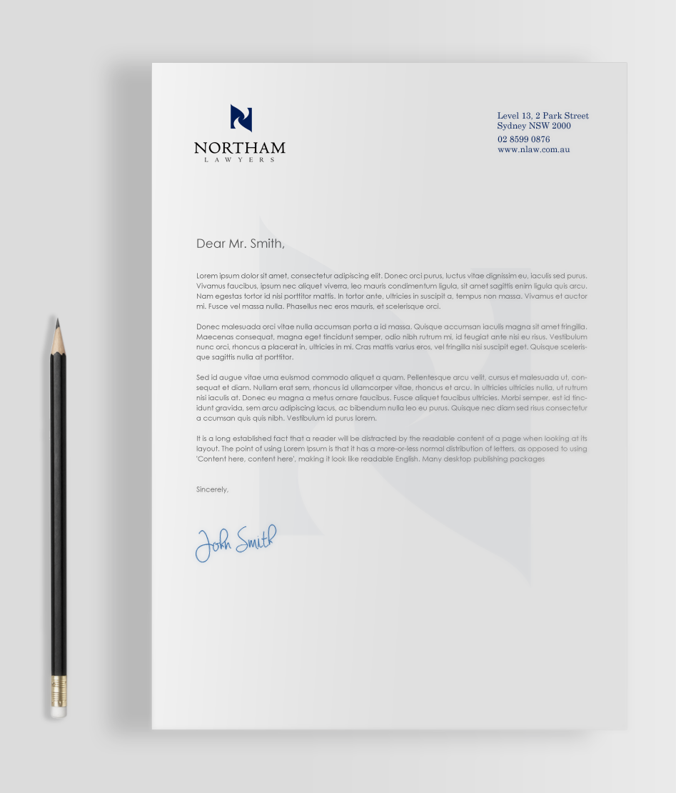 Diseño de Tarjeta de Presentación por chandrayaan.creative para Northam & Associates | Diseño #20012446