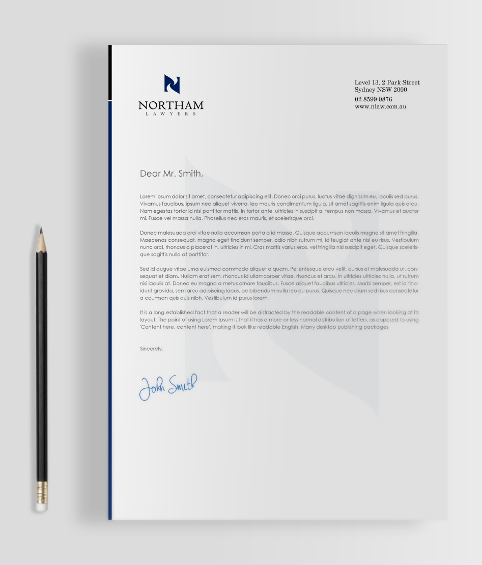 Diseño de Tarjeta de Presentación por chandrayaan.creative para Northam & Associates | Diseño #20012495