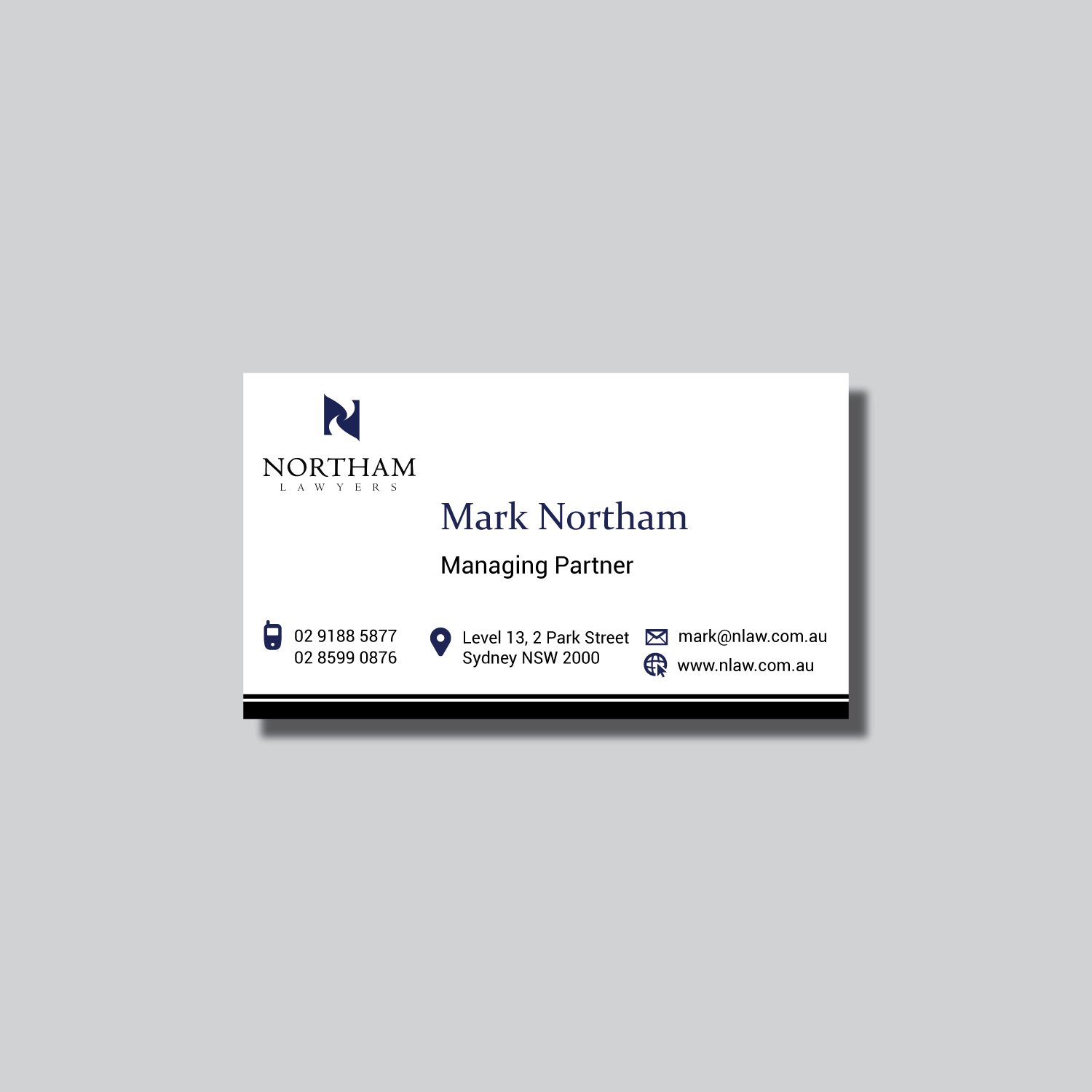 Design de Carte de Visite par Naeem Khan JPO pour Northam & Associates | Design #20038483