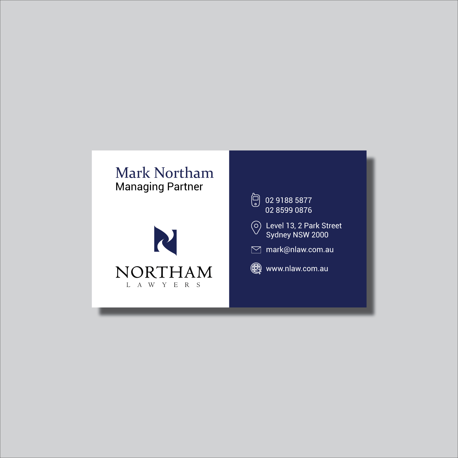 Visitenkarten-Design von Naeem Khan JPO für Northam & Associates | Design #20038484