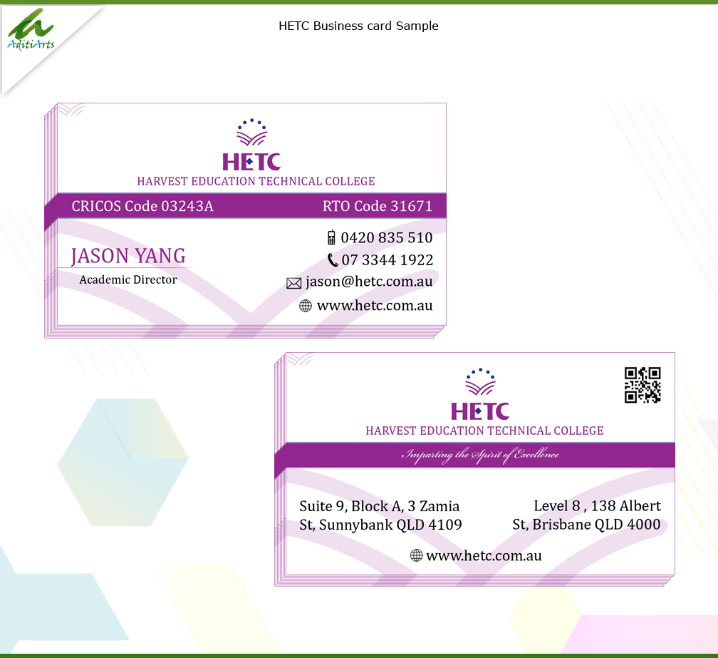 Diseño de Tarjeta de Presentación por AditiArts para este proyecto | Diseño #3045553