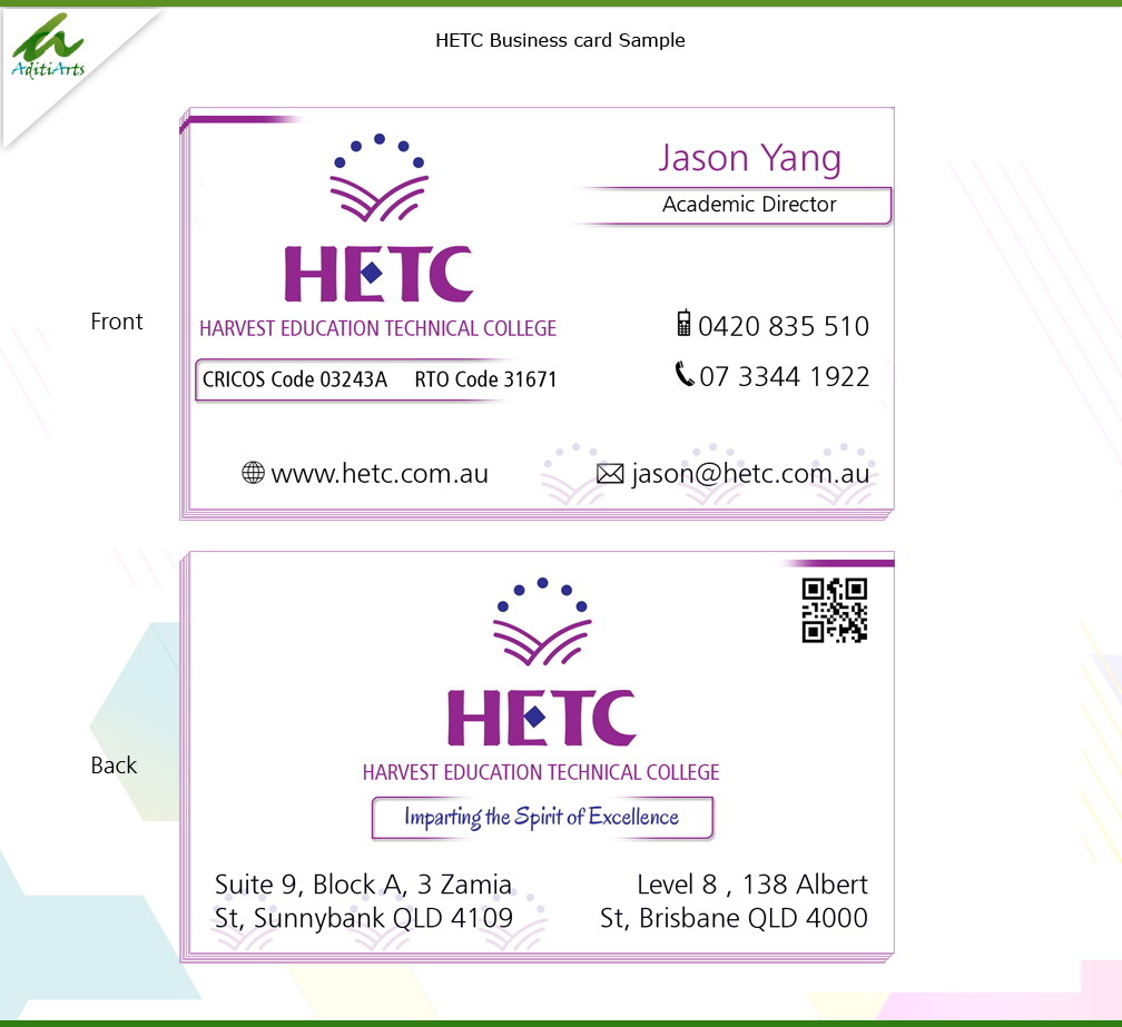 Diseño de Tarjeta de Presentación por AditiArts para este proyecto | Diseño #3065022