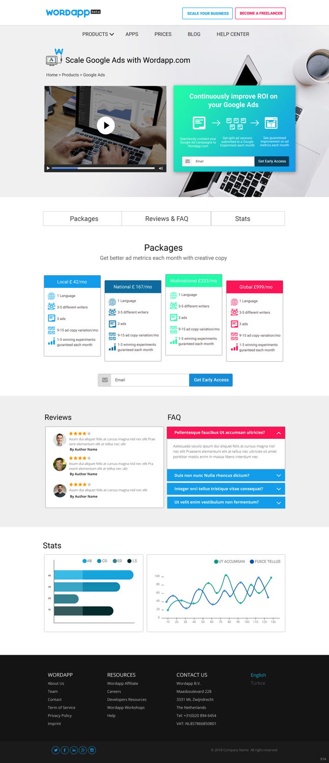 Web Design by pb for Wordapp B.V | Design #20023825
