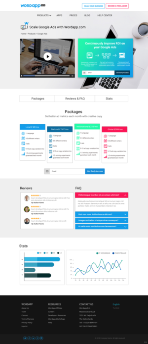 Web Design par pb pour Wordapp B.V | Design : #20023825