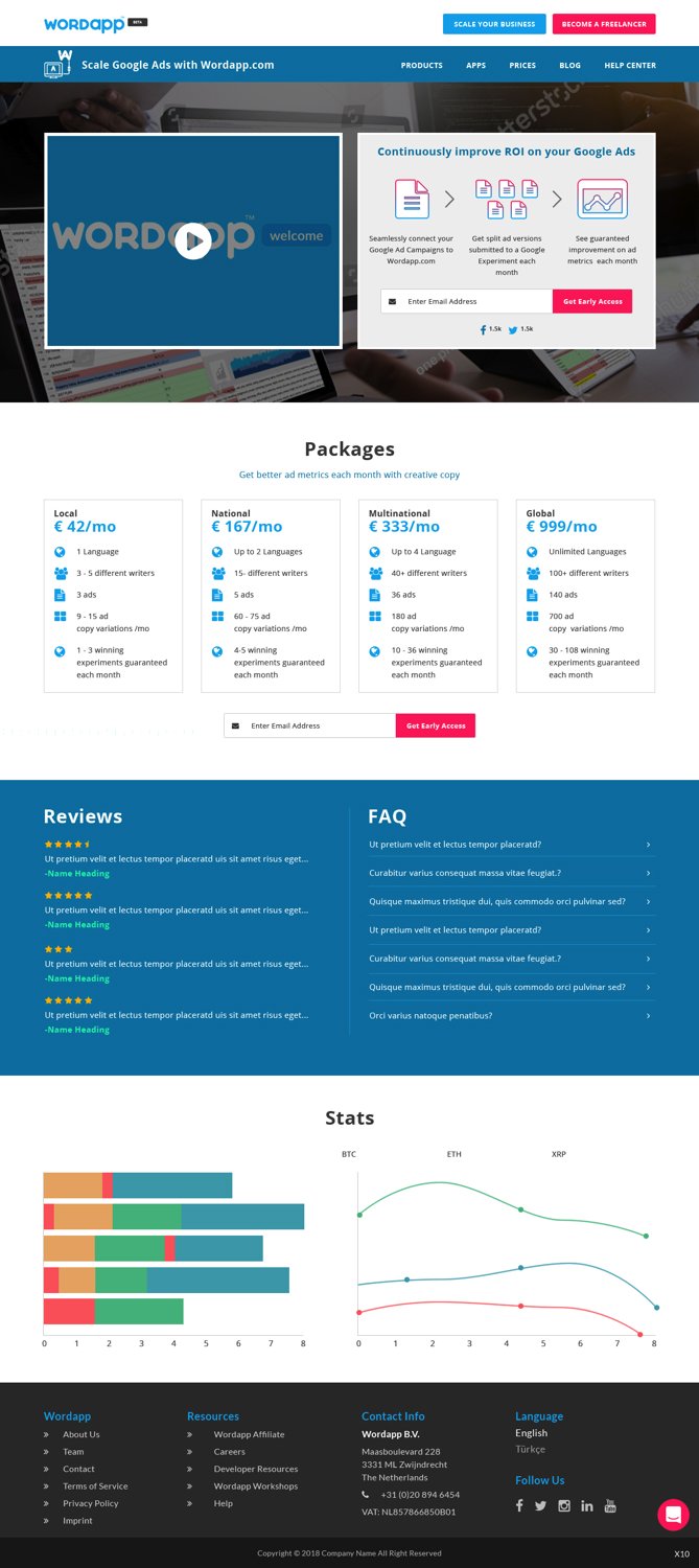 Web Design par pb pour Wordapp B.V | Design #20023826