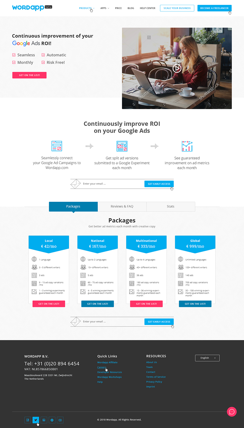 Web-Design von Ved Web Services für Wordapp B.V | Design #20030615