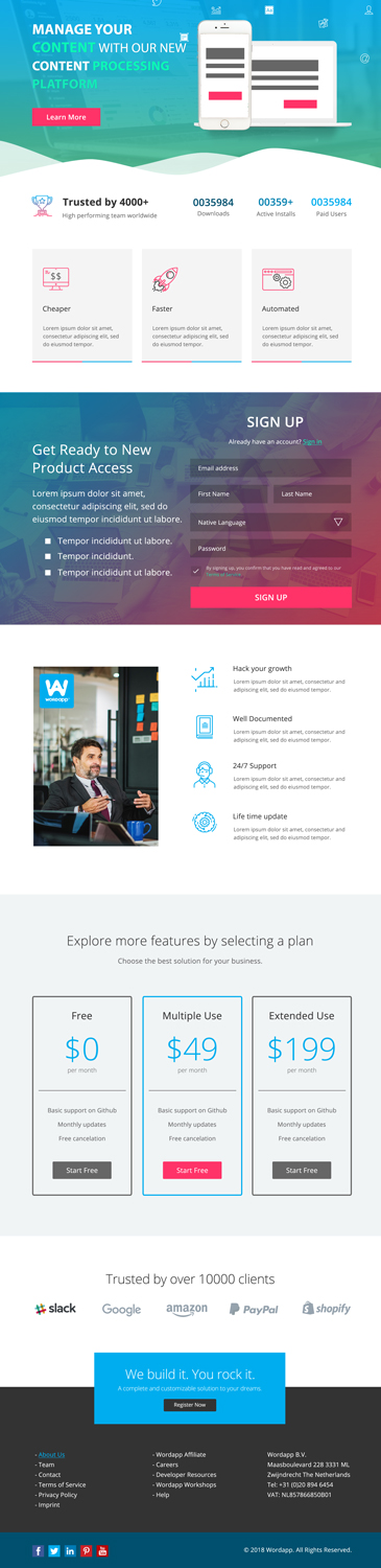 Web Design by Haridas P for Wordapp B.V | Design #20023942