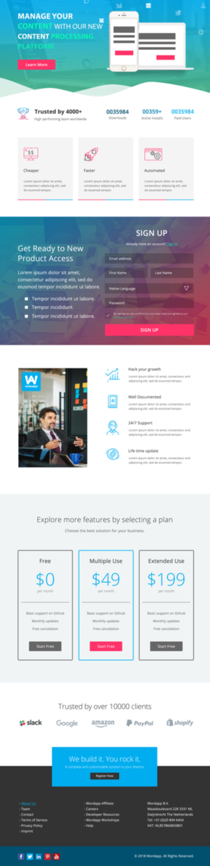 Web Design par Haridas P pour Wordapp B.V | Design : #20023942