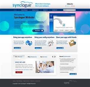 Diseño Wordpress por Zainab Enterprises para Synclogue Inc. | Diseño #693781