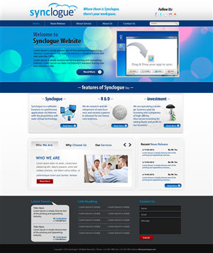 Diseño Wordpress por Kreative Ideaz para Synclogue Inc. | Diseño: #695896