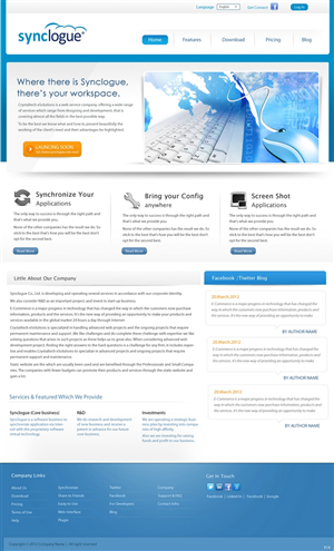 Diseño Wordpress por pb para Synclogue Inc. | Diseño: #691239