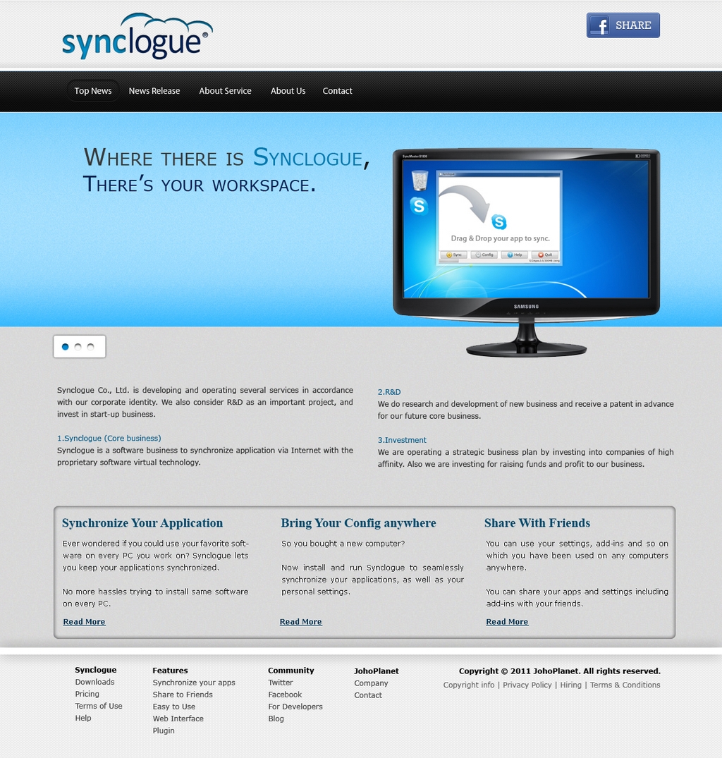 Wordpress Design by pb for Synclogue Inc. | Design #691241