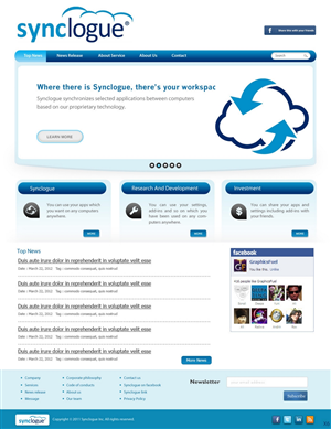 Diseño Wordpress por pb para Synclogue Inc. | Diseño: #692957