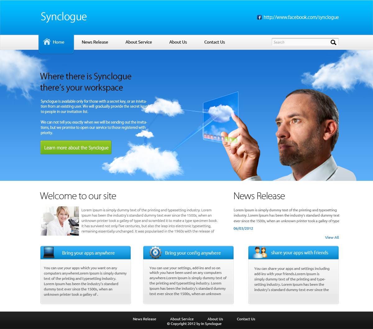 Wordpress Design by OM for Synclogue Inc. | Design #693371