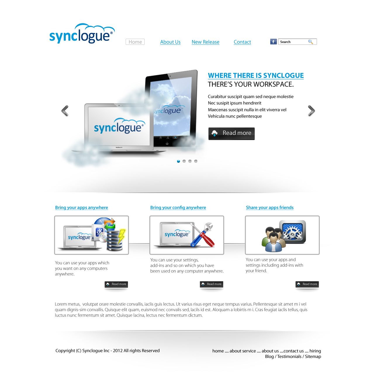 Wordpress Design by Impressive Sol for Synclogue Inc. | Design #701989