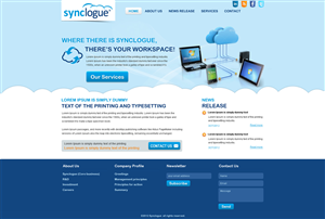Diseño Wordpress por Eminents Infosoft para Synclogue Inc. | Diseño: #695443