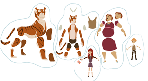 Five vector characters for new interactive e-book from established children's author | Diseño Vectorizado por joelsailo