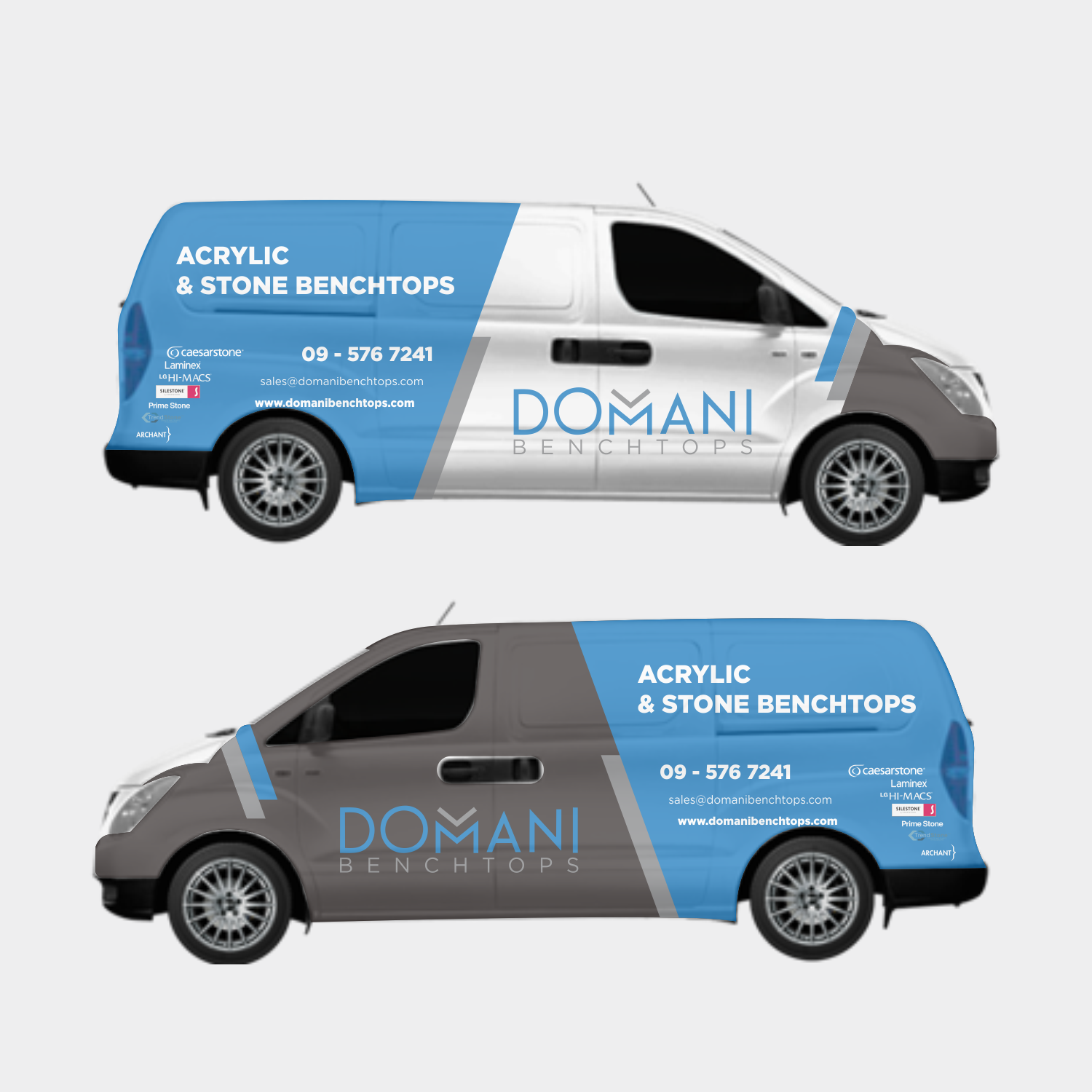 Diseño de Rotulación de Vehículo por barinix para Domani Benchtops | Diseño #20065739