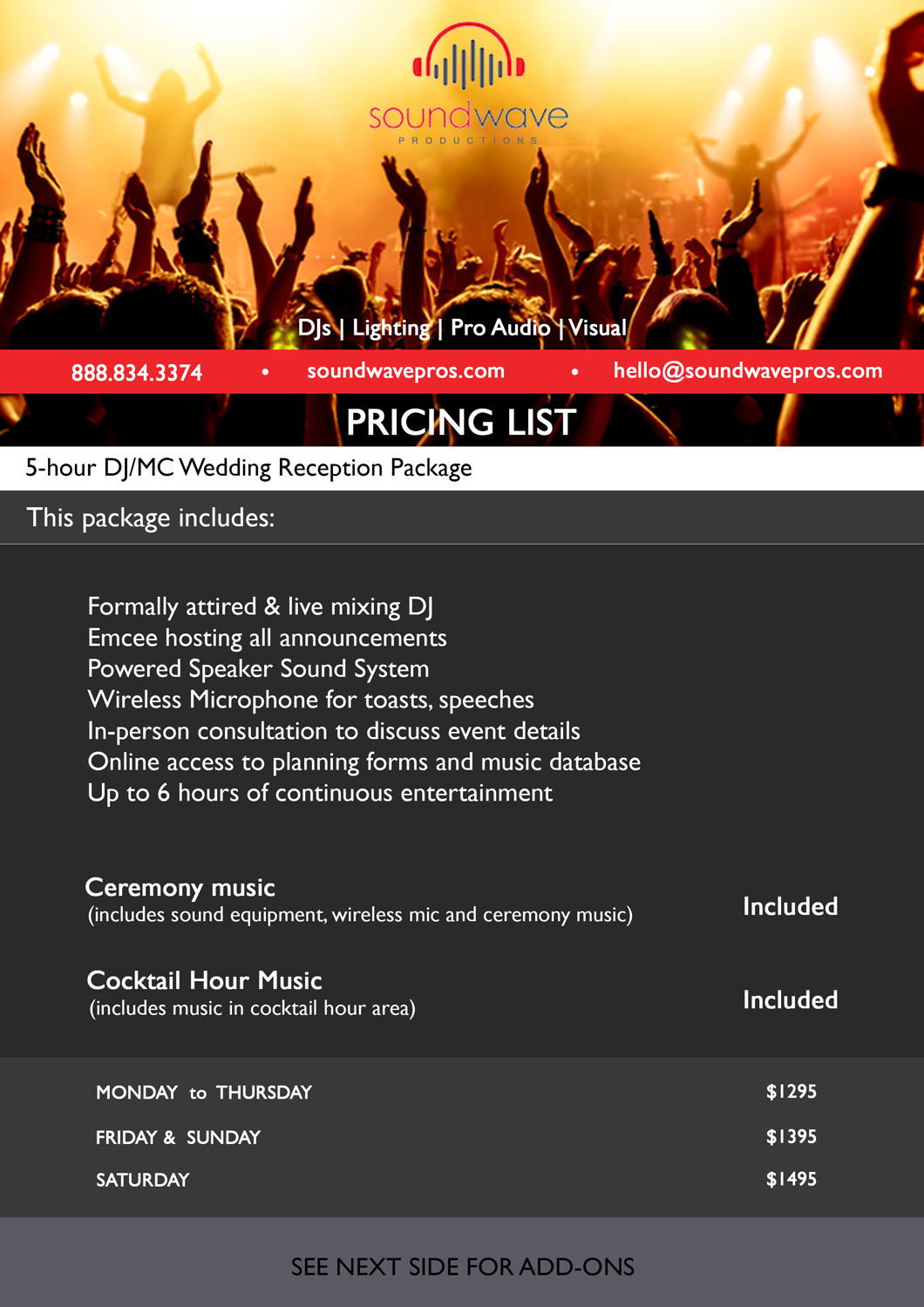 Graphic Design by Vishwa Basnayake for SoundWave Productions Inc. | Design #20062747