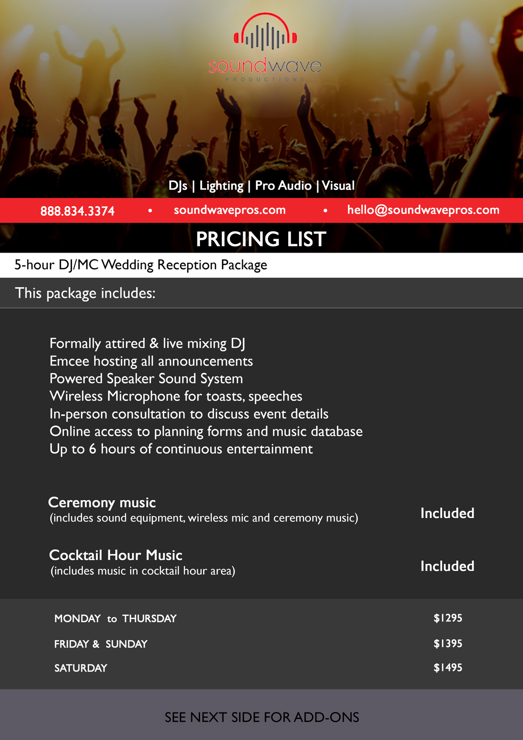 Graphic Design by Vishwa Basnayake for SoundWave Productions Inc. | Design #20063340
