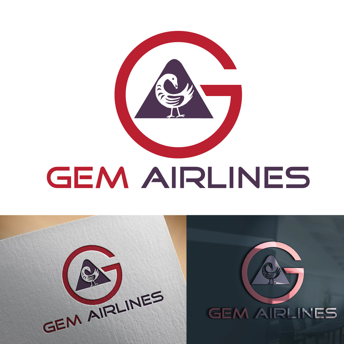 Diseño de Logo por JAFRIN para GEM Airlines , Inc | Diseño #20043248