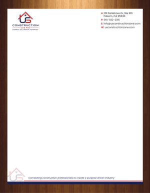 Letterhead Design by HarmiDesigning for US Construction Zone, Inc.  | Design: #20057779