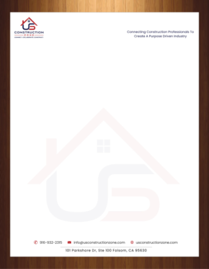 Letterhead Design by HarmiDesigning for US Construction Zone, Inc.  | Design: #20057781