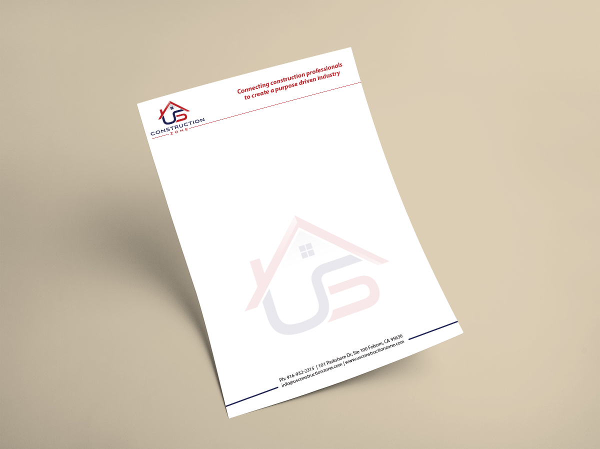 Diseño de Membrete por Priyo Subarkah para US Construction Zone, Inc.  | Diseño #20067788
