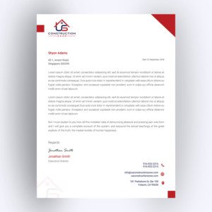 Design En-Tête par Mali Praveen pour US Construction Zone, Inc.  | Design : #20065258