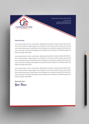 Letterhead Design by Infinitive Technology for US Construction Zone, Inc.  | Design: #20045960