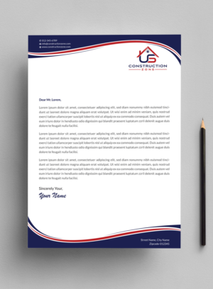 Letterhead Design by Infinitive Technology for US Construction Zone, Inc.  | Design: #20045962