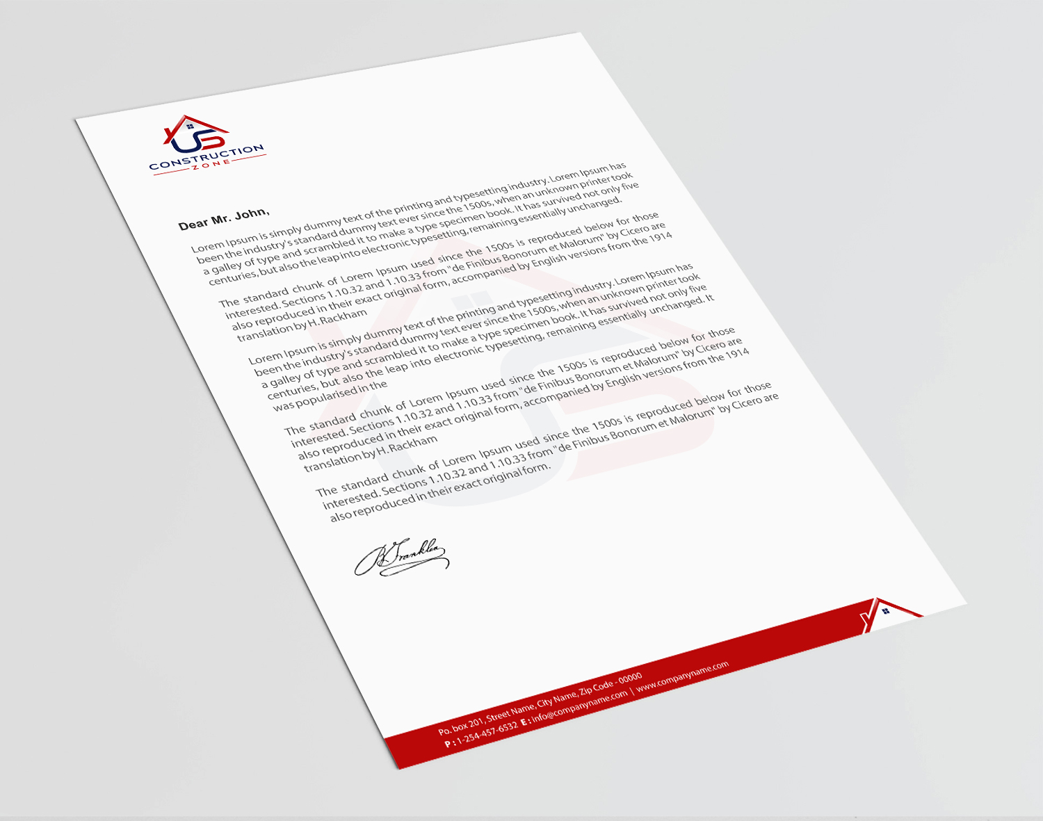 Diseño de Membrete por Infinitive Technology para US Construction Zone, Inc.  | Diseño #20046427