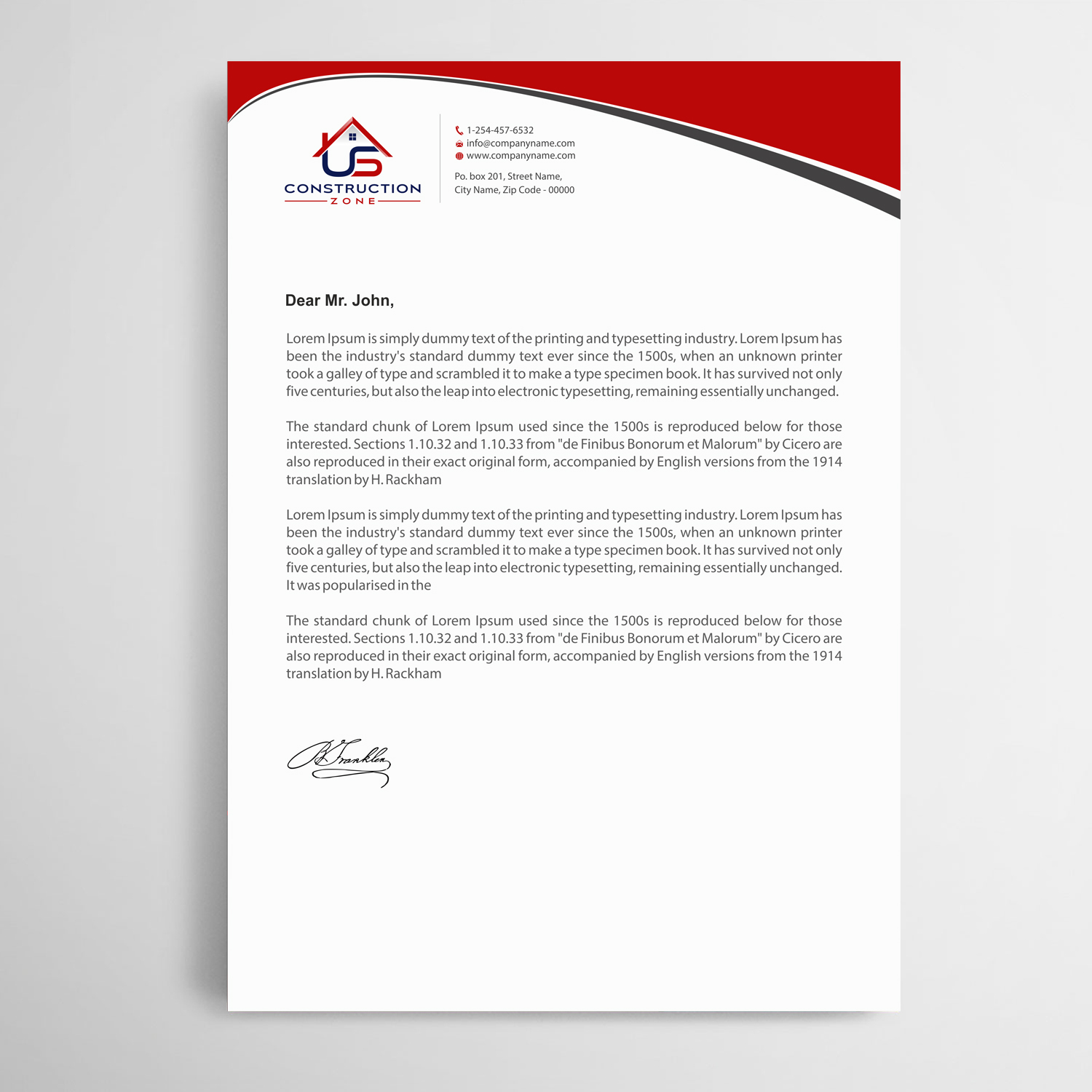 Diseño de Membrete por Infinitive Technology para US Construction Zone, Inc.  | Diseño #20078991