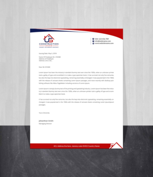 Briefkopf-Design von Creations Box 2015 für US Construction Zone, Inc.  | Design #20048285