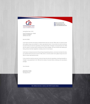 Letterhead Design by Creations Box 2015 for US Construction Zone, Inc.  | Design: #20048294