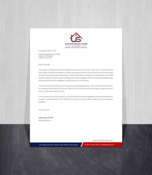 Letterhead Design by Creations Box 2015 for US Construction Zone, Inc.  | Design: #20054427