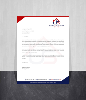Letterhead Design by Creations Box 2015 for US Construction Zone, Inc.  | Design: #20054449