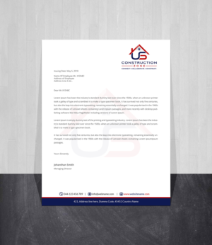 Letterhead Design by Creations Box 2015 for US Construction Zone, Inc.  | Design: #20054450