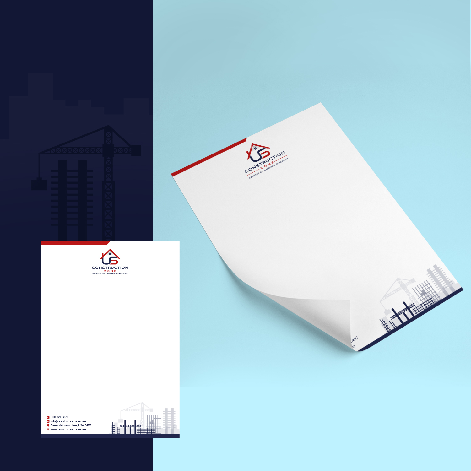 Diseño de Membrete por Maxo-Biz para US Construction Zone, Inc.  | Diseño #20046120