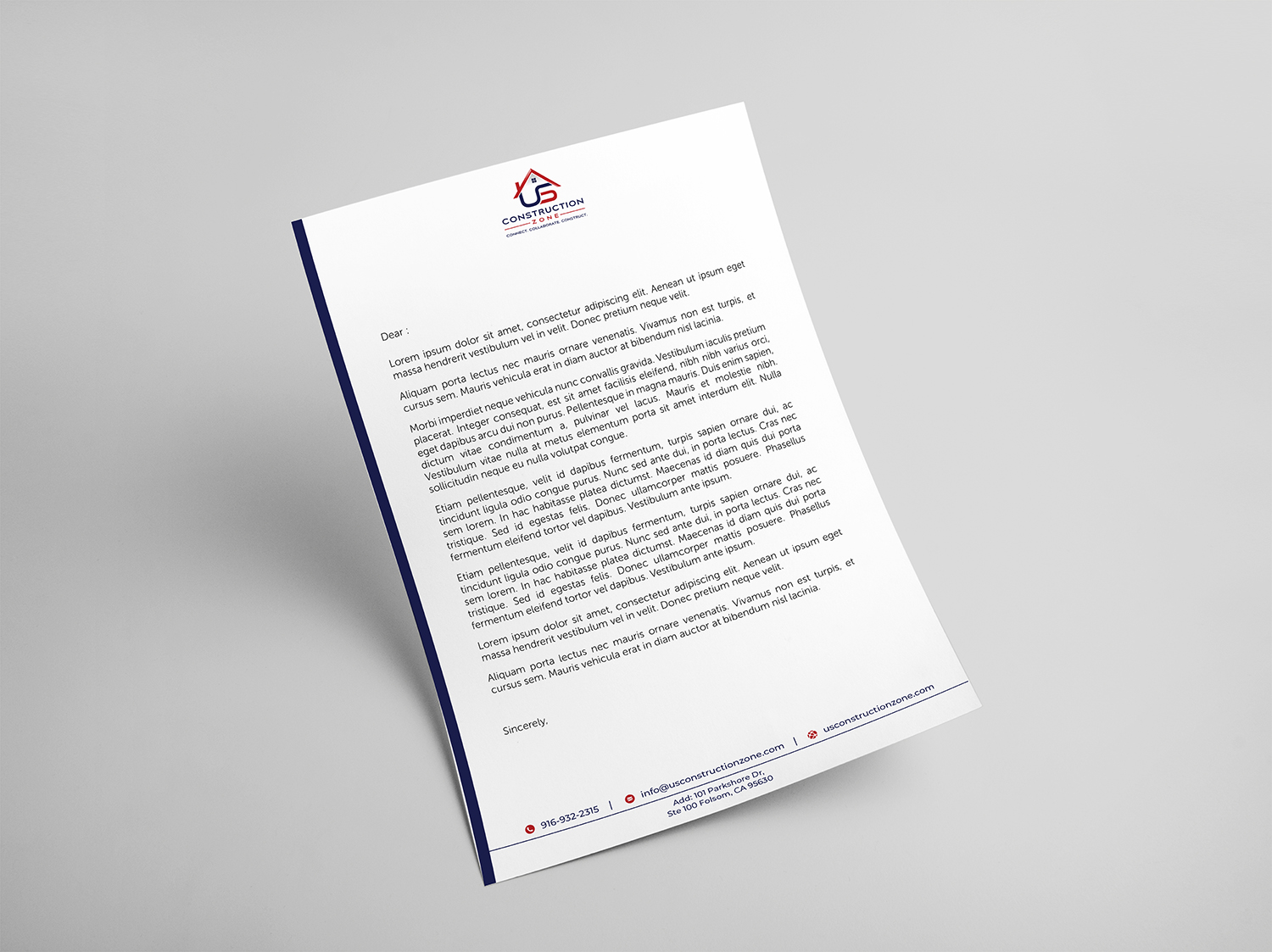 Diseño de Membrete por PavanPrajapati para US Construction Zone, Inc.  | Diseño #20098874