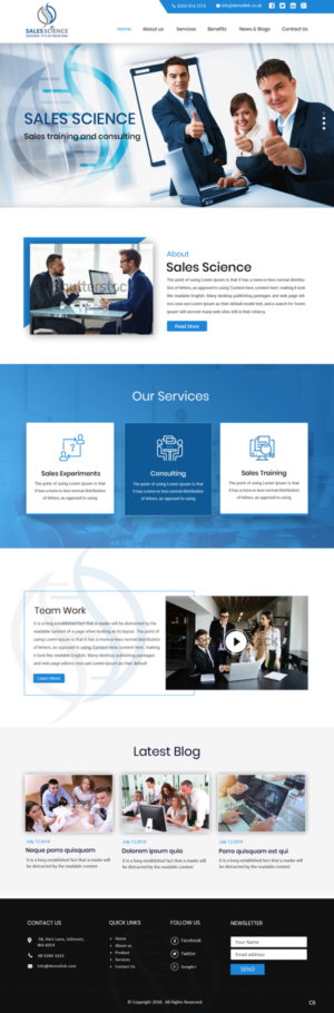 Web Design par pb pour Sales Science LLC. | Design : #20083444