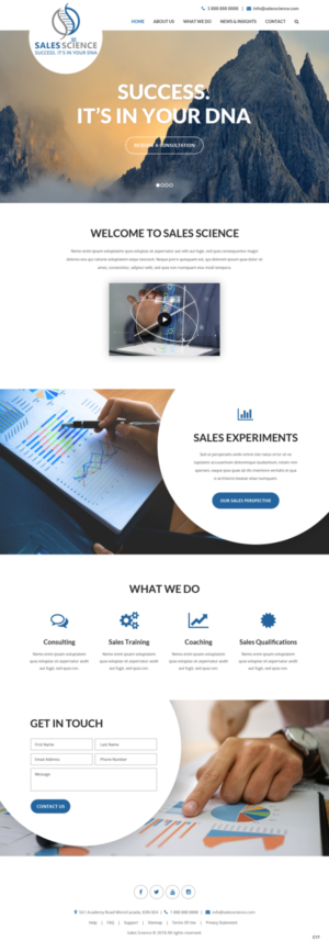 Web Design par pb pour Sales Science LLC. | Design : #20083447