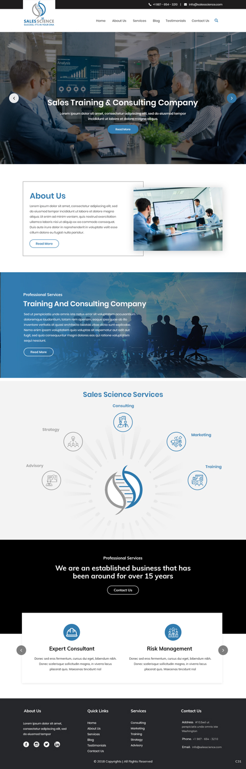 Web Design par pb pour Sales Science LLC. | Design #20083458