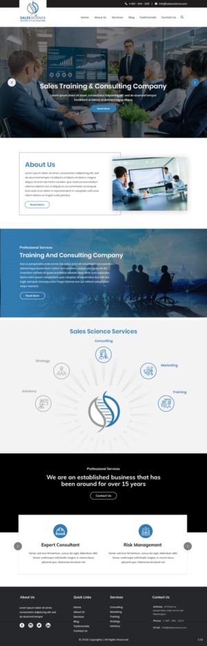 Web Design par pb pour Sales Science LLC. | Design : #20083458