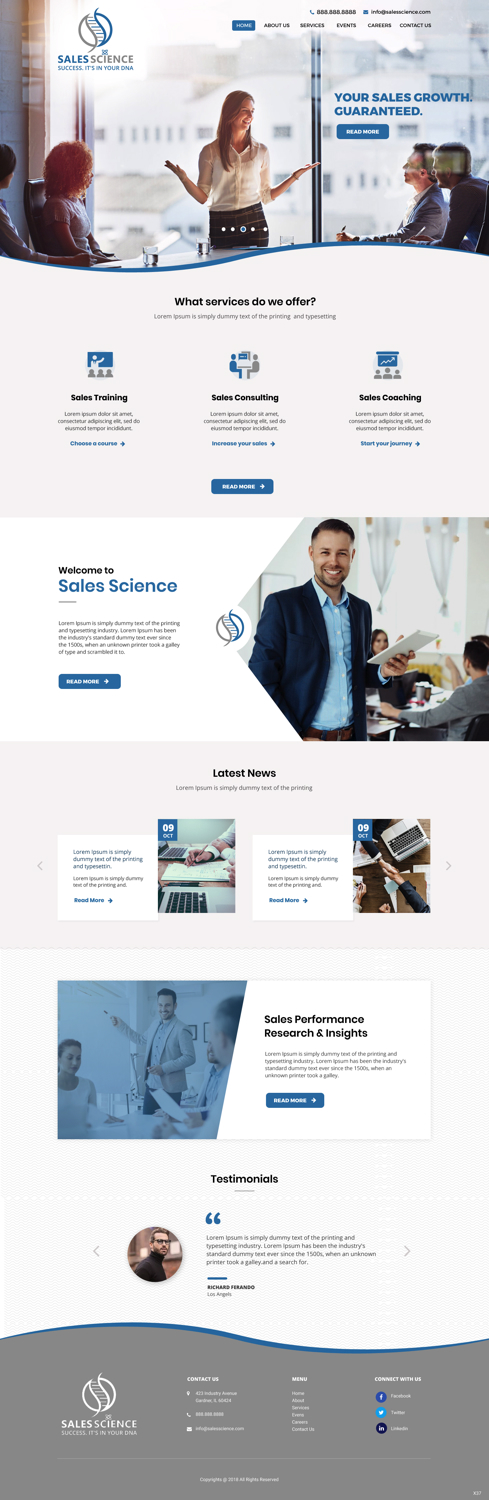 Web Design par pb pour Sales Science LLC. | Design #20083461