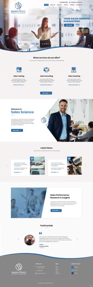 Web Design par pb pour Sales Science LLC. | Design : #20083461