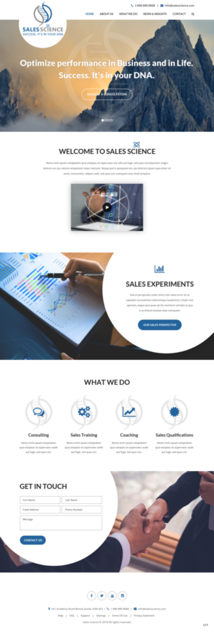 Web Design par pb pour Sales Science LLC. | Design : #20104344
