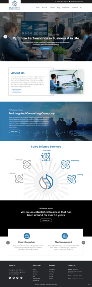 Web Design par pb pour Sales Science LLC. | Design : #20104345