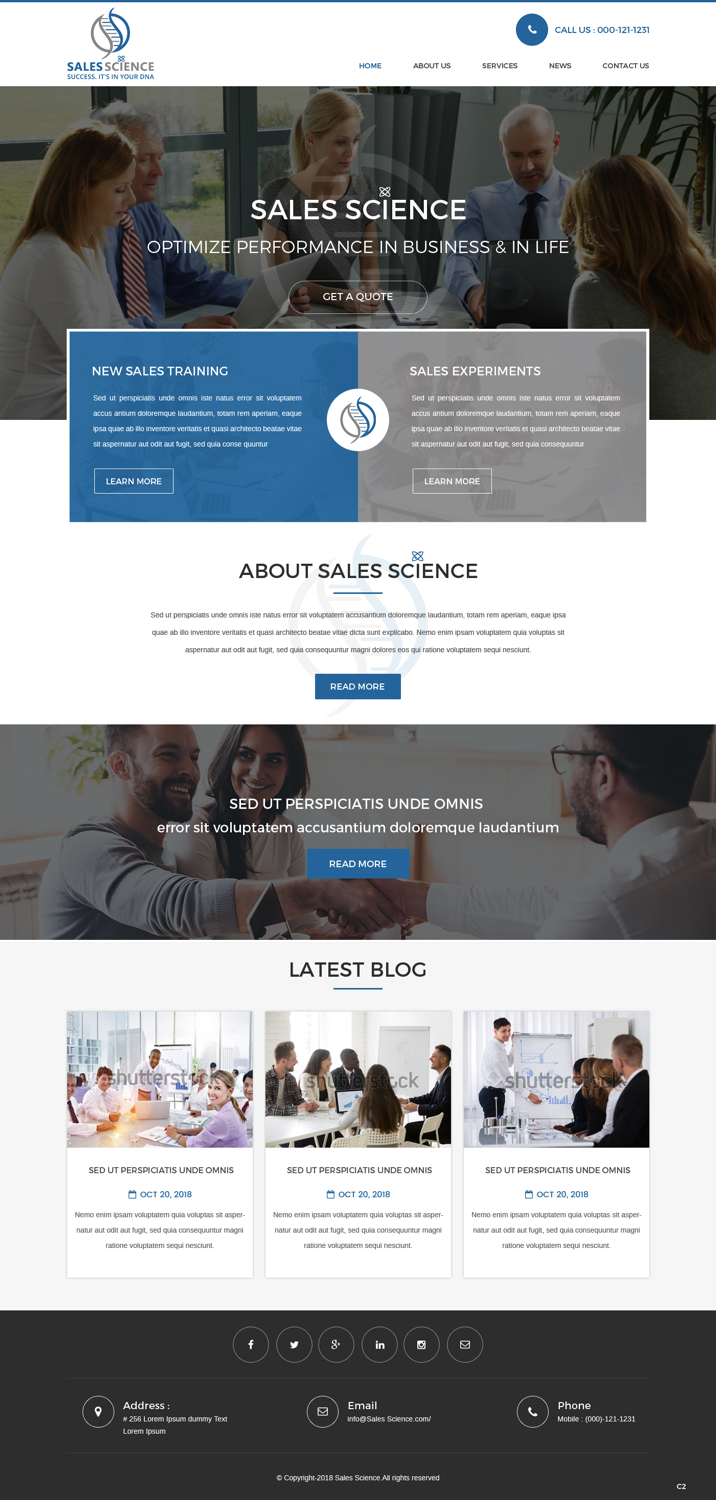 Diseño Web por pb para Sales Science LLC. | Diseño #20104348