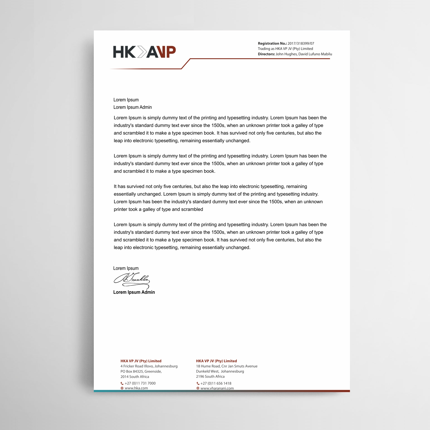 Letterhead Design by Infinitive Technology for this project | Design #20067119